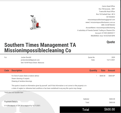 Mission Impossible Cleaners Cairns — Customer photo